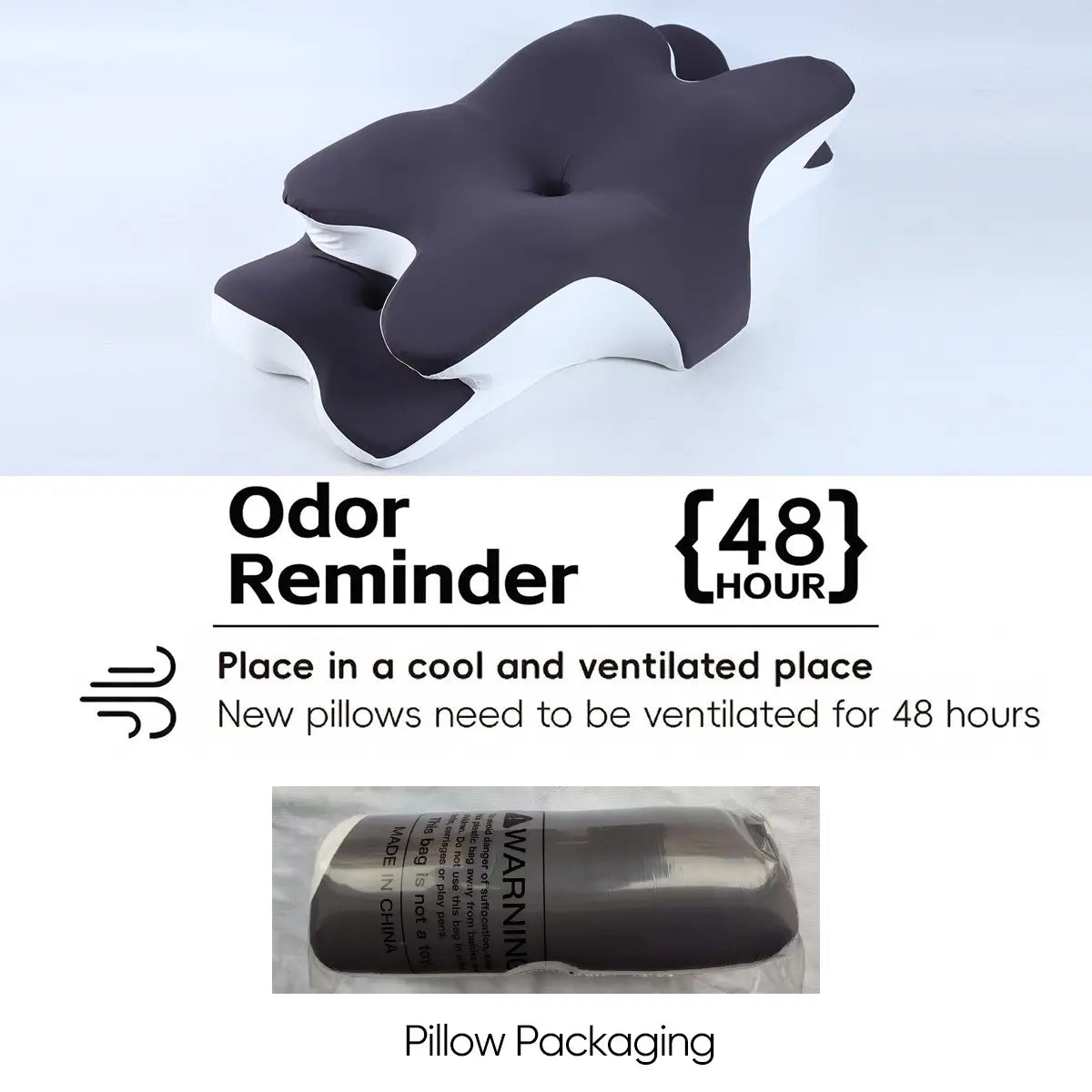 【Black Friday】Dual-Sided Ergonomic Contour Pillow with Cooling Cover, Zoned Support Design, Wide Arm-Support Wings, Suitable for Side, Stomach and Back Sleepers #GLOBAL PICKS