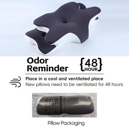 【Black Friday】Dual-Sided Ergonomic Contour Pillow with Cooling Cover, Zoned Support Design, Wide Arm-Support Wings, Suitable for Side, Stomach and Back Sleepers #GLOBAL PICKS